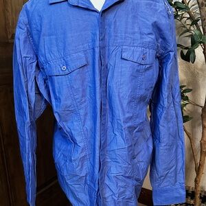 INC International Concepts Men's Casual Blue Button Down Shirt XL